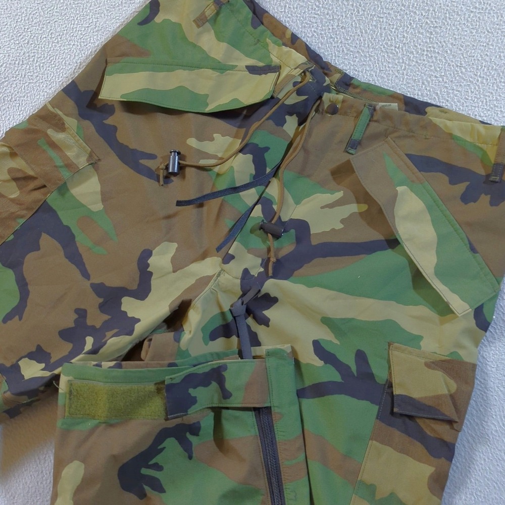 VTG Tennier Industries ECWCS Trousers Mens Medium Woodland Camo Gore-Tex Pants